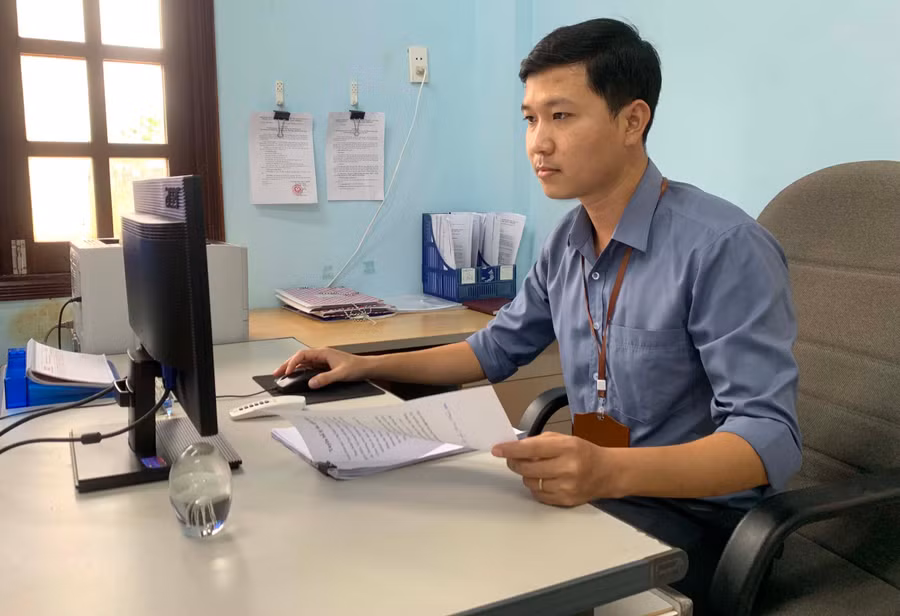Anh Ngô Thanh Duy luôn hoàn thành xuất sắc nhiệm vụ được giao. Ảnh: Vũ Chi