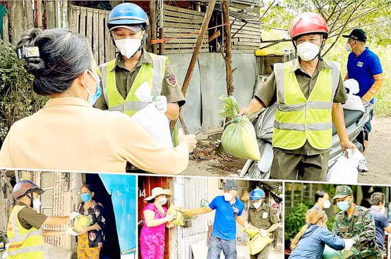 Công tác an sinh xã hội được TPHCM đẩy mạnh nhằm hỗ trợ người dân khó khăn do dịch Covid-19. Ảnh: Hoàng Hùng