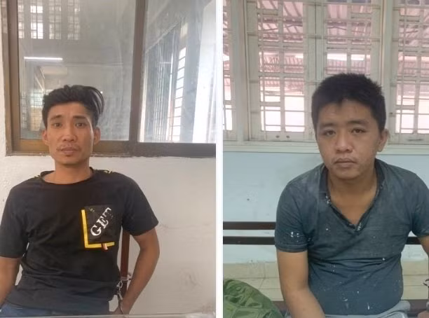 Hai nghi phạm Quý và Thương tại cơ quan điều tra Hai nghi phạm Quý và Thương tại cơ quan điều tra