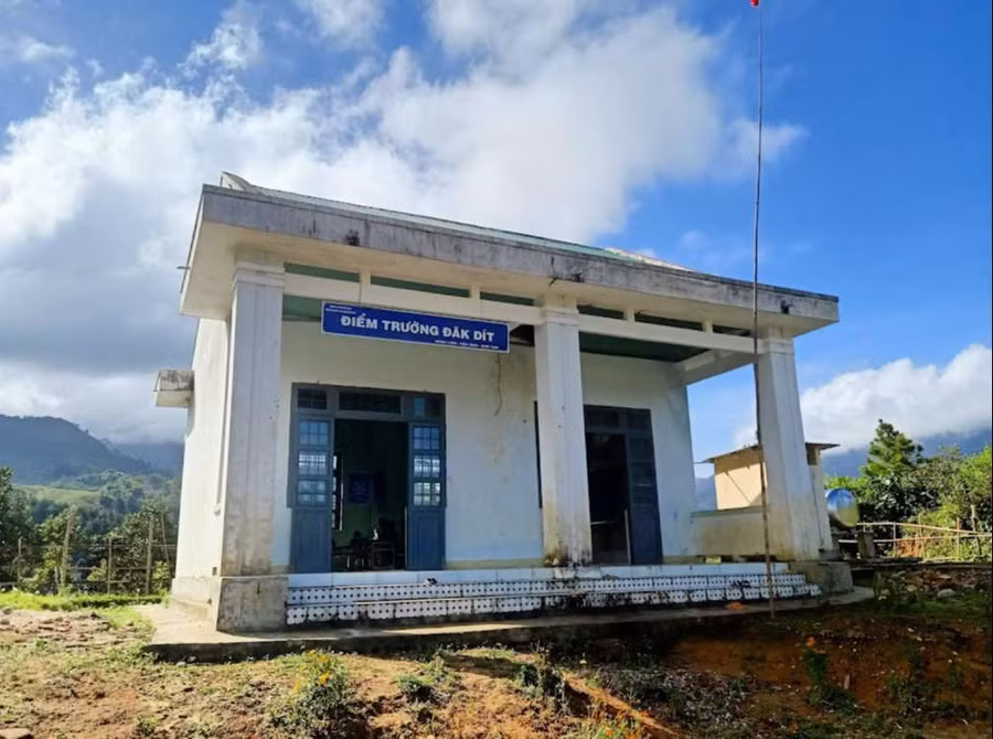 Điểm trường thôn Đăk Vít. Ảnh: VP Điểm trường thôn Đăk Vít. Ảnh: VP