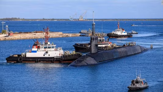 Tàu ngầm USS Nevada. Ảnh: Hải quân Mỹ Tàu ngầm USS Nevada. Ảnh: Hải quân Mỹ