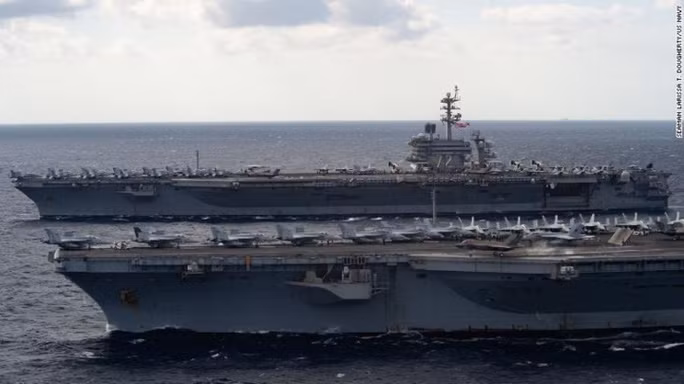  Tàu sân bay USS Carl Vison. Ảnh: Hải quân Mỹ