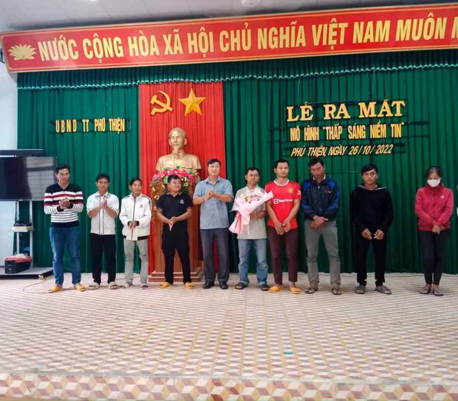 Quang cảnh lễ ra mắt mô hình. Ảnh: Công an cung cấp
