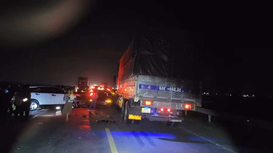 Vụ tại nạn giao thông làm 3 người bị thương. Ảnh: Hải Phong