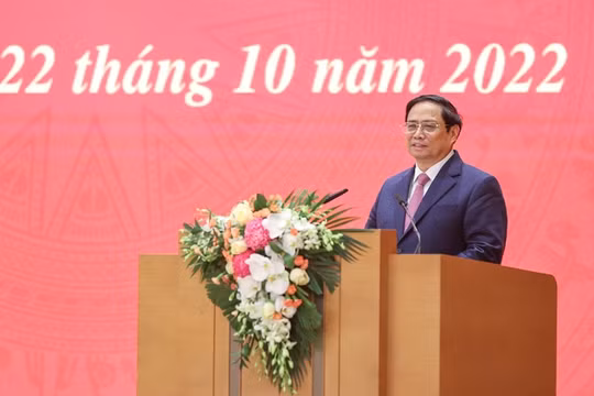 Thủ tướng Phạm Minh Chính phát biểu. Ảnh: VGP