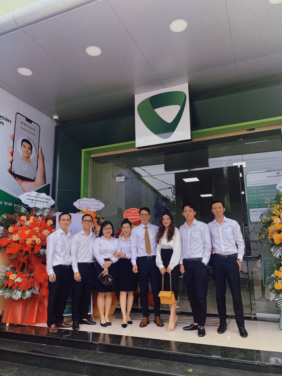 Phòng Giao dịch Đức Cơ là phòng giao dịch thứ 5 thuộc mạng lưới Vietcombank Chi nhánh Bắc Gia Lai. Ảnh: Sơn Ca.