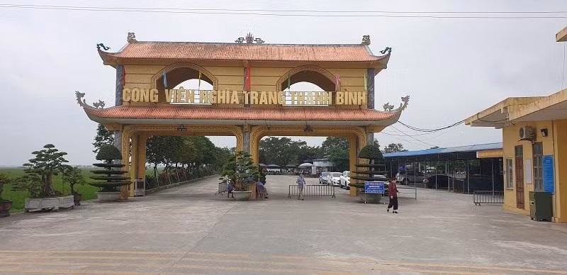 Công viên nghĩa trang Thanh Bình của Công ty CP dịch vụ Tang lễ Hoàng Long tại xã Mỹ Thuận, H.Mỹ Lộc (Nam Định). Ảnh: C.T.V