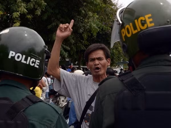 Tổ chức KKK biểu tình trái phép tại thủ đô Phnom Penh, Campuchia.