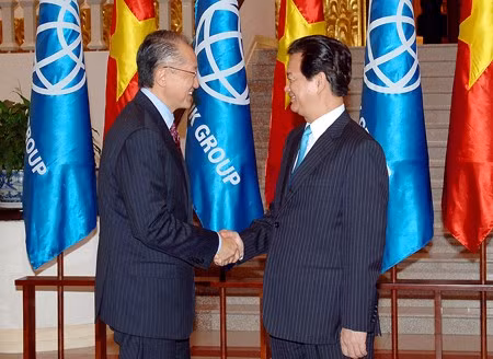 Thủ tướng Nguyễn Tấn Dũng tiếp ông Jim Yong Kim, Chủ tịch Ngân hàng Thế giới.