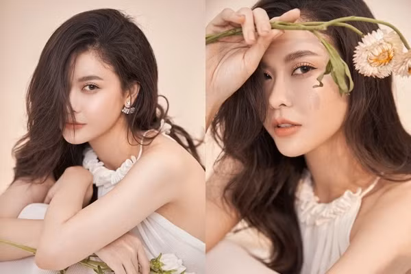 Trương Quỳnh Anh thay đổi cử chỉ, ánh mắt trong từng khung hình cũng đủ "đốn tim" người nhìn bởi gương mặt xinh đẹp và vẻ ngoài quyến rũ của cô. Trương Quỳnh Anh thay đổi cử chỉ, ánh mắt trong từng khung hình cũng đủ