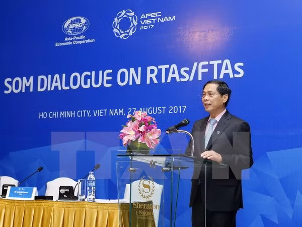 Thứ trưởng Bộ Ngoại giao Bùi Thanh Sơn phát biểu.