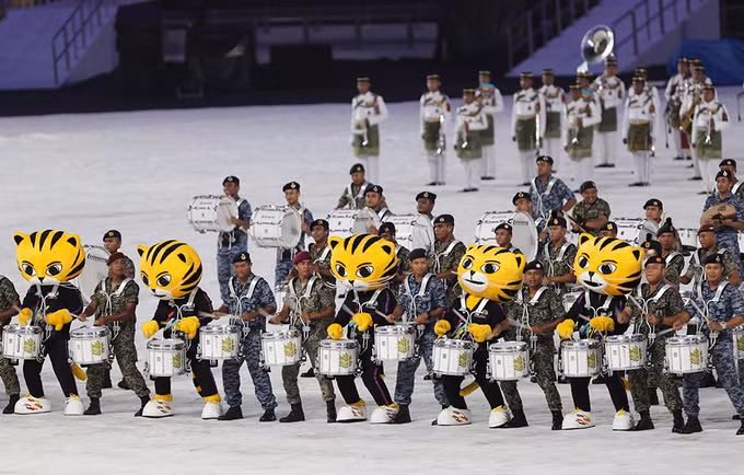 Linh vật của SEA Games 29 là chú Hổ Rimau, được ghép từ chữ cái đầu của các từ Respect (tôn trọng), Integrity (chính trực), Move (chuyển động), Attitude (thái độ) và Unity (đoàn kết).