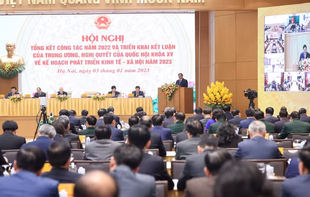  Thủ tướng Phạm Minh Chính phát biểu tại Hội nghị - Ảnh: VGP/Nhật Bắc