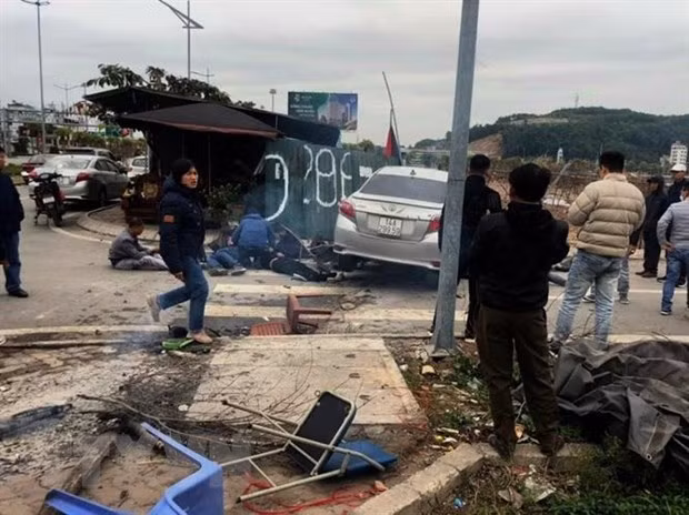 Hiện trường vụ việc (Ảnh: TTXVN).