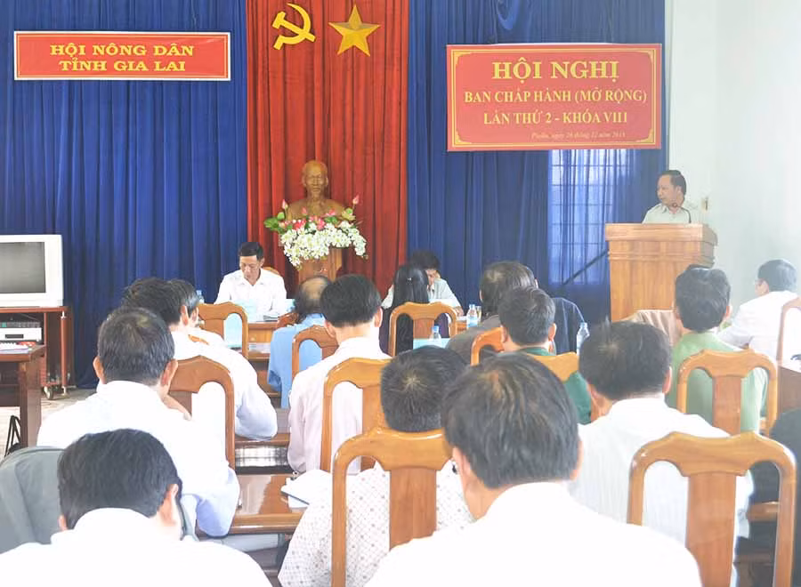  Hội nghị Ban Chấp hành Hội Nông dân tỉnh lần thứ 2(mở rộng), khóa VIII. Ảnh: Hoàng Minh