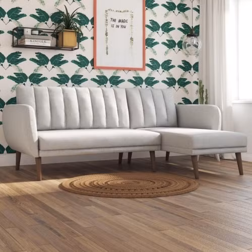 Nếu muốn che đi khuyết điểm của phòng khách thì đừng bỏ qua ghế sofa góc bọc vải.