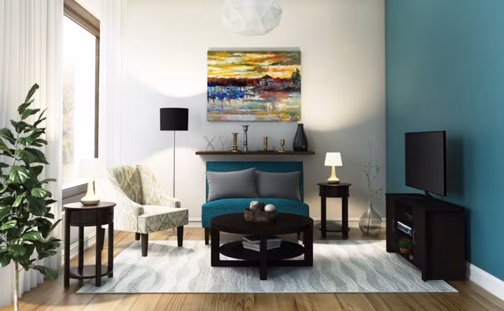 Kết hợp ghế sofa bọc vải nhiều màu sắc với gối ôm là lựa chọn hoàn hảo nếu như bạn không muốn phòng khách nhàm chán.