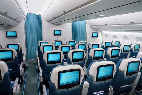 Khoang hạng phổ thông Airbus A350-900
