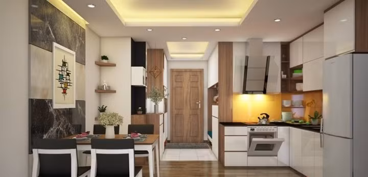Mẫu phòng bếp được thiết kế cẩn thận, cầu kỳ. Mẫu phòng bếp được thiết kế cẩn thận, cầu kỳ.