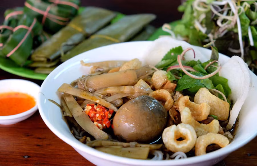 Món bún mắm cua Gia Lai. Ảnh: Nhung Lương