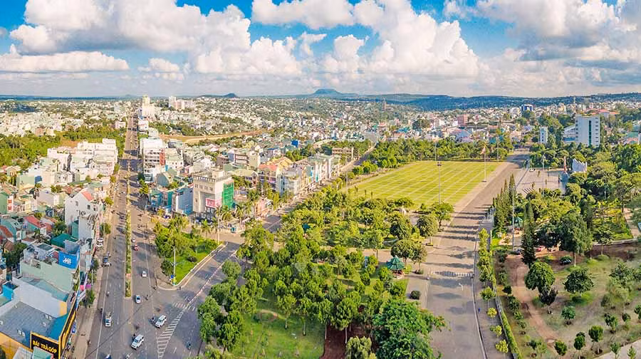 Một góc TP. Pleiku hôm nay. Ảnh: Phan Nguyên