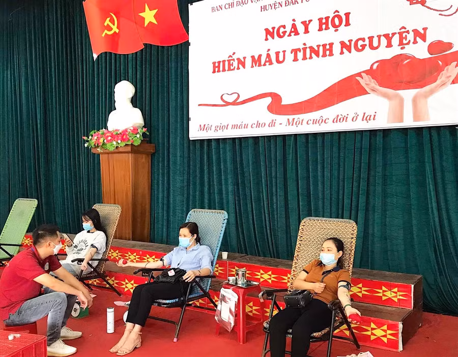 Tỉnh Gia Lai phấn đấu vận động đạt 1,1% dân số tham gia hiến máu trong năm 2022. Ảnh: Mộc Trà