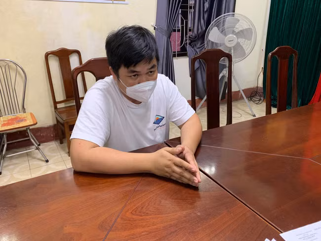 Đối tượng Trường tại cơ quan công an. Ảnh: CACC Đối tượng Trường tại cơ quan công an. Ảnh: CACC