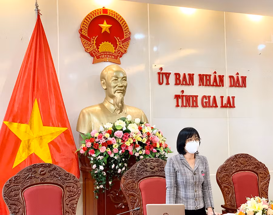 Phó Chủ tịch UBND tỉnh Nguyễn Thị Thanh Lịch phát biểu tại cuộc họp. Ảnh: Như Nguyện Phó Chủ tịch UBND tỉnh Nguyễn Thị Thanh Lịch phát biểu tại cuộc họp. Ảnh: Như Nguyện