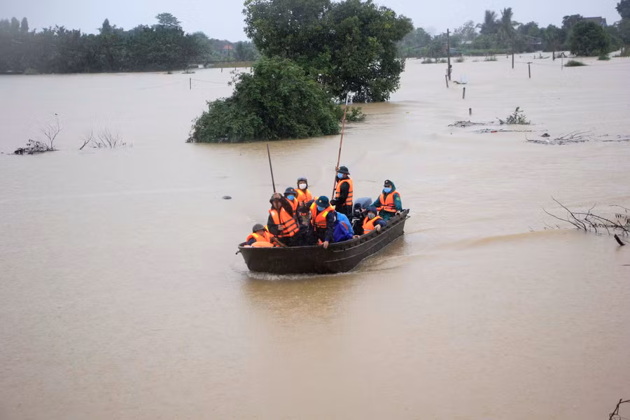 Chủ động triển khai công tác ứng phó với cơn bão số 9. Ảnh: Lê Văn Ngọc Ảnh: Lê Văn Ngọc