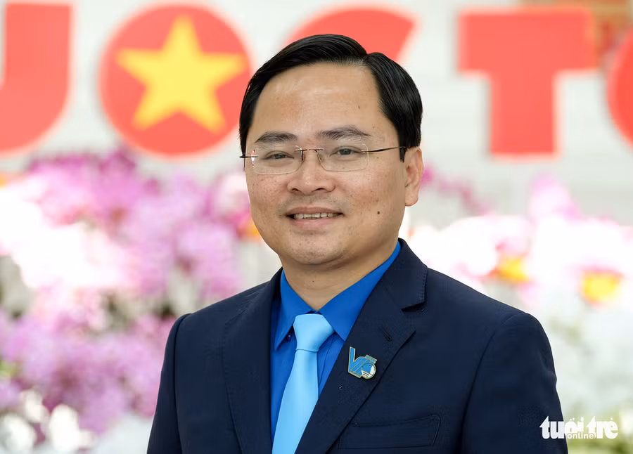 Tân Bí thư thứ nhất Trung ương Đoàn Nguyễn Anh Tuấn - Ảnh: NAM TRẦN