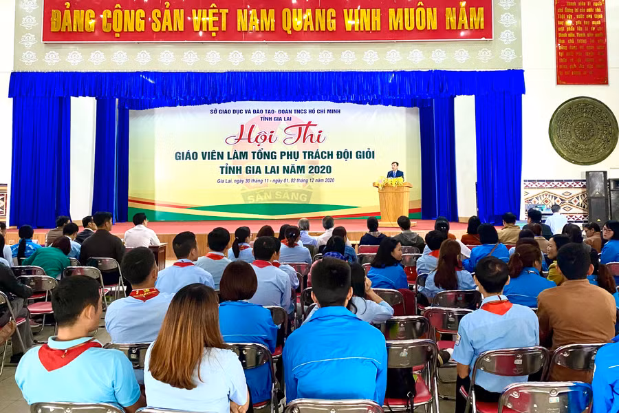 Quang cảnh lễ khai mạc hội thi. Ảnh: Hồng Thi Quang cảnh lễ khai mạc hội thi. Ảnh: Hồng Thi