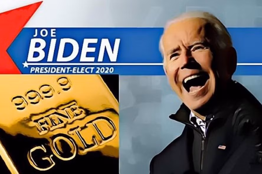 Ông Joe Biden đắc cử tác động đến giá vàng. Ảnh: See News Ông Joe Biden đắc cử tác động đến giá vàng. Ảnh: See News