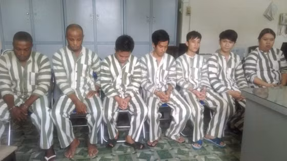 Các đối tượng trong đường dây lừa đảo qua mạng xã hội Các đối tượng trong đường dây lừa đảo qua mạng xã hội