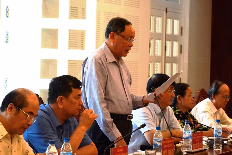 Thượng tướng Nguyễn Văn Rinh phát biểu tại buổi làm việc. Ảnh: Trần Dung