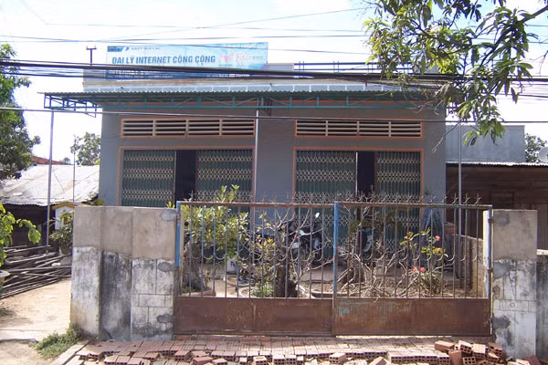 Căn nhà của bà Liễu đã bị phong tỏa. Ảnh: Lê Anh