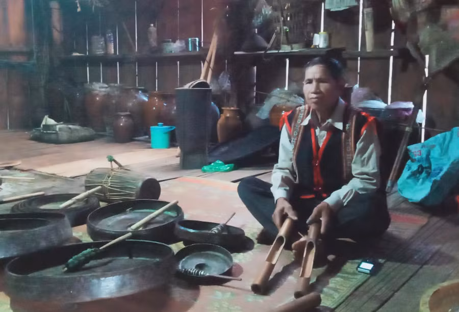 Nghệ nhân A In. Ảnh: QĐ Nghệ nhân A In. Ảnh: QĐ