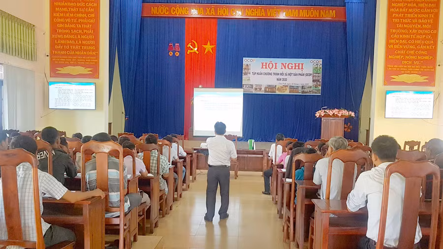 Tập huấn Chương trình OCOP năm 2020. Ảnh: Anh Thư 