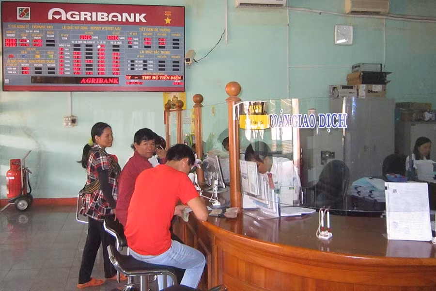Quầy giao dịch Agribank Gia Lai. Ảnh: S.C Quầy giao dịch Agribank Gia Lai. Ảnh: S.C
