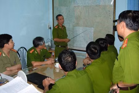 Phòng PC14 họp án. Ảnh: Thanh Khiết