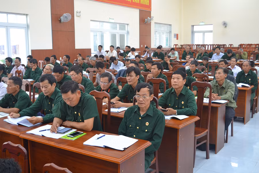  Cán bộ, hội viên CCB tập huấn công tác xây dựng tổ chức Hội. Ảnh: Hoàng Cư