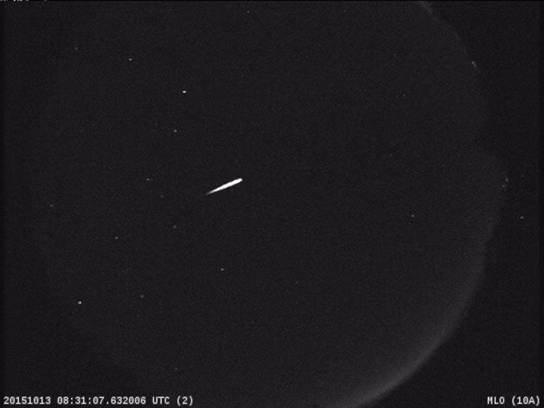  Một thiên thạch từ mưa sao băng Orionid được chụp vào năm 2015. Ảnh: NASA / JPL.