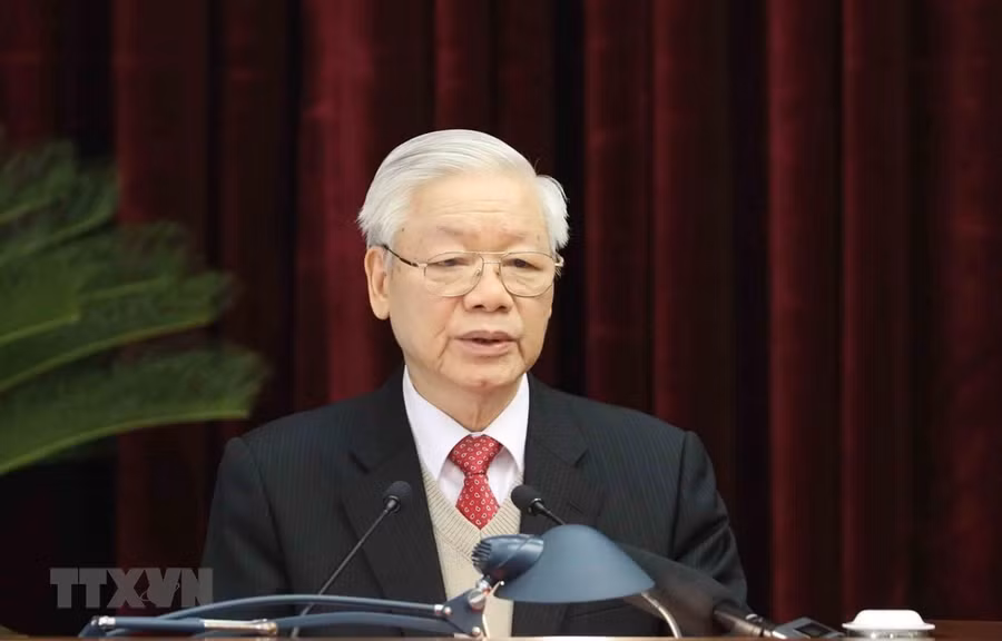 Bí thư, Chủ tịch nước Nguyễn Phú Trọng phát biểu khai mạc Hội nghị. (Ảnh: Phương Hoa/TTXVN) Bí thư, Chủ tịch nước Nguyễn Phú Trọng phát biểu khai mạc Hội nghị. (Ảnh: Phương Hoa/TTXVN)
