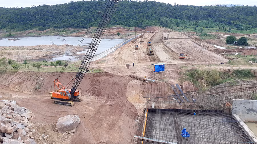  Công trình dự án Thủy lợi hồ chứa nước Ia Rtô. Ảnh: L.K