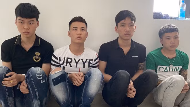 Các nghi phạm bị bắt giữ- ẢNH CÔNG AN THANH HÓA CUNG CẤP