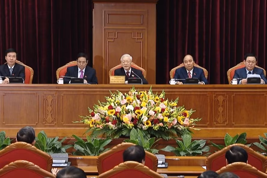 Hình ảnh Hội nghị lần thứ nhất Ban Chấp hành Trung ương khoá XIII. Ảnh Phạm Cường