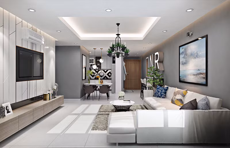 Gia chủ nên chú ý bài trí ghế sofa và ghế bành không đối diện trực tiếp với cửa. (Ảnh minh họa)