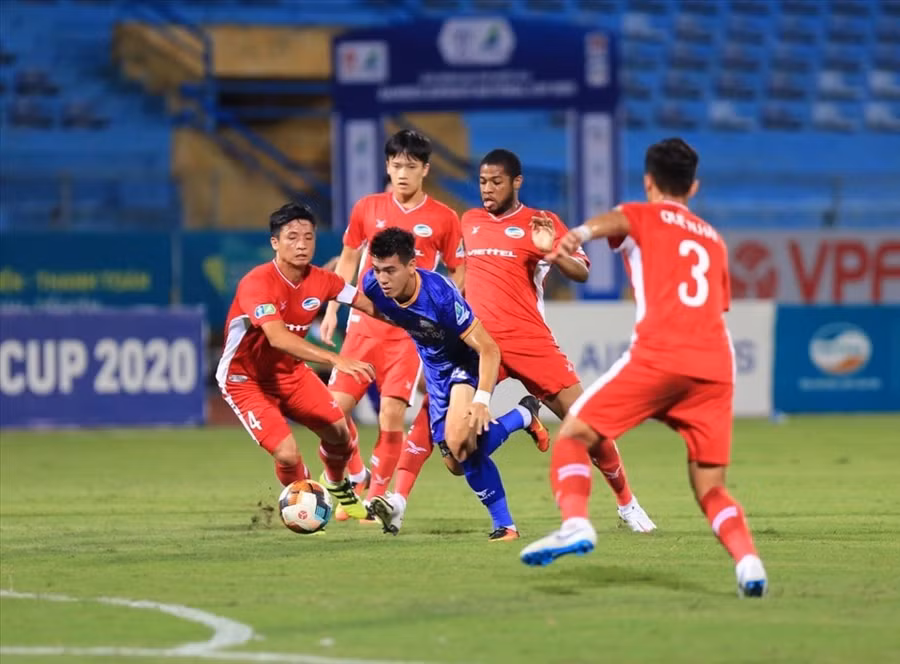 Trận đấu giữa Viettel và Bình Dương ở vòng 3 V.League 2021 sẽ thi đấu không khán giả. Ảnh: Thanh Xuân