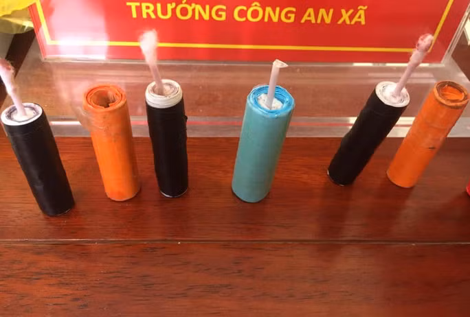 Những quả pháo được chế từ thuốc lấy từ các que diêm