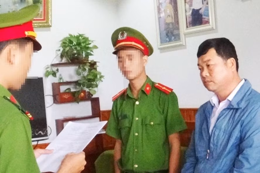 Phạm Đắc Thành bị lực lượng chức năng bắt tạm giam. Ảnh: Xuân Mai