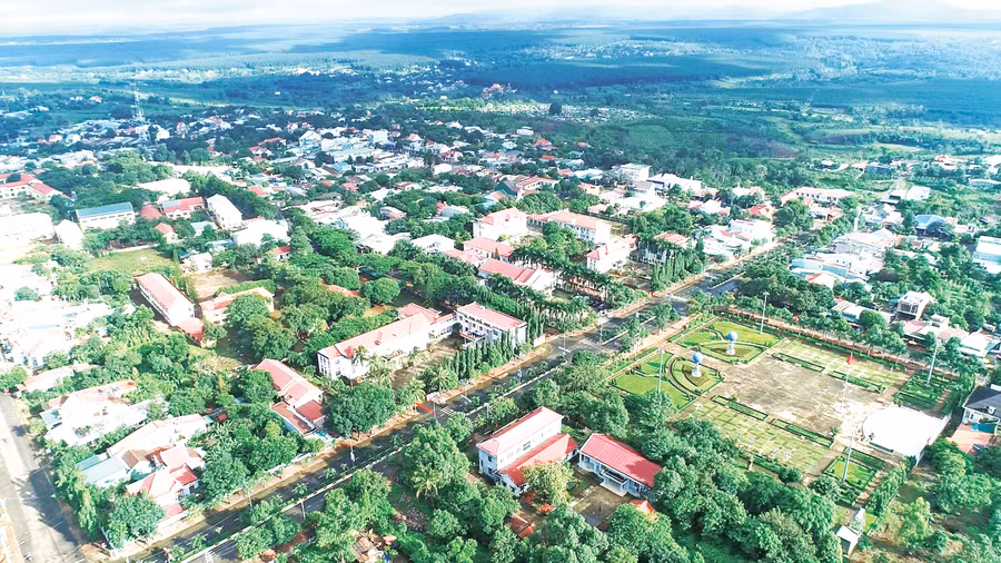 Huyện Chư Prông nhìn từ trên cao. Ảnh: Vĩnh Hoàng